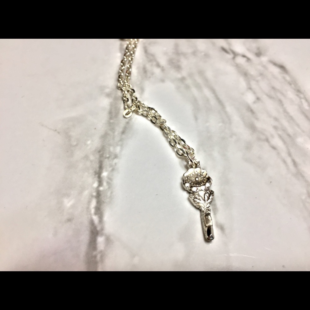 Sterling Silver Plate Spoon Necklace Minimalist - Picture 4 of 8